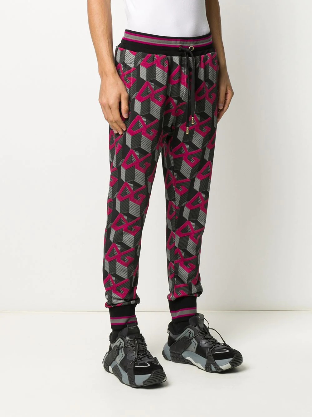 logo-print casual trousers - 3