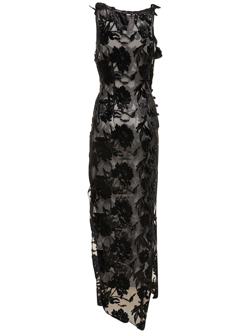 Lvr Exclusive Lurex Jacquard Long Dress