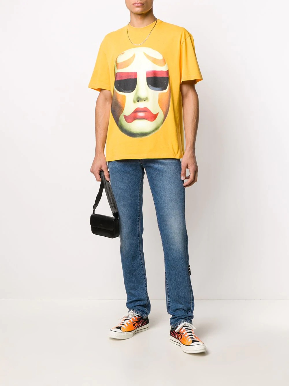 mask-print T-shirt - 2