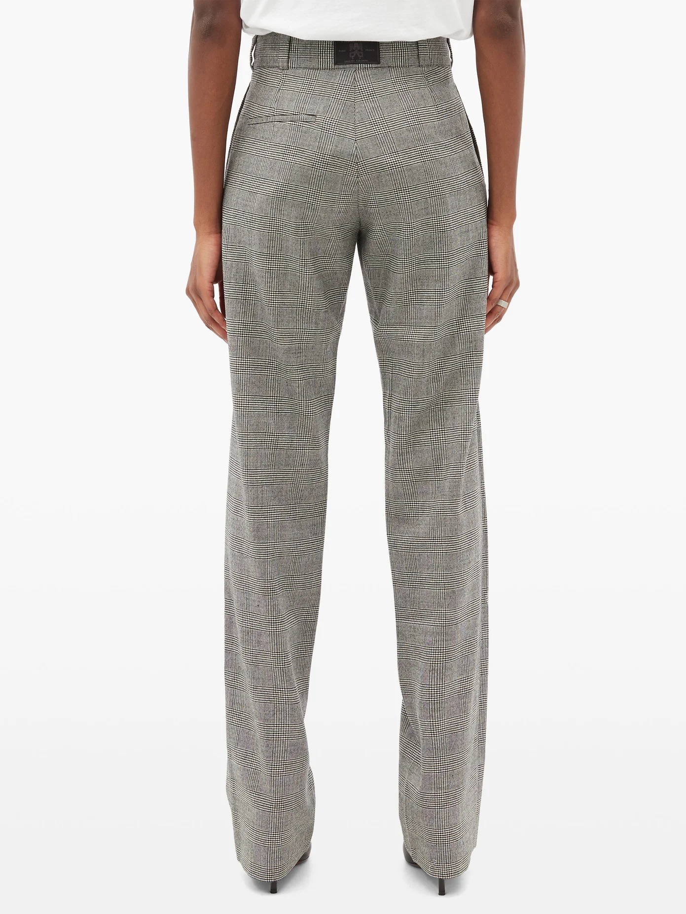 Prince-of-Wales-checked wool-blend trousers - 5