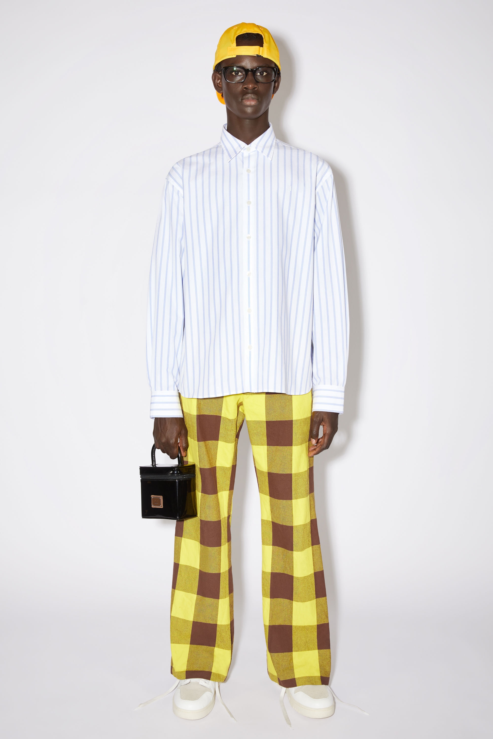 Stripe button-up shirt - White/dusty blue - 2