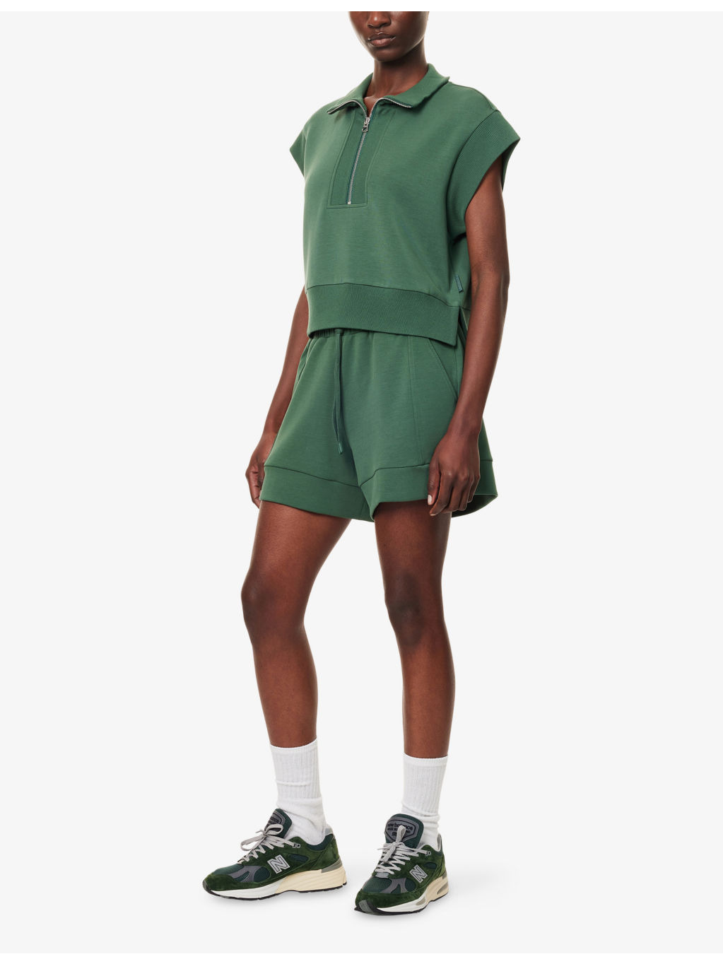 Kelly Half-Zip Stretch-Jersey Vest - 2