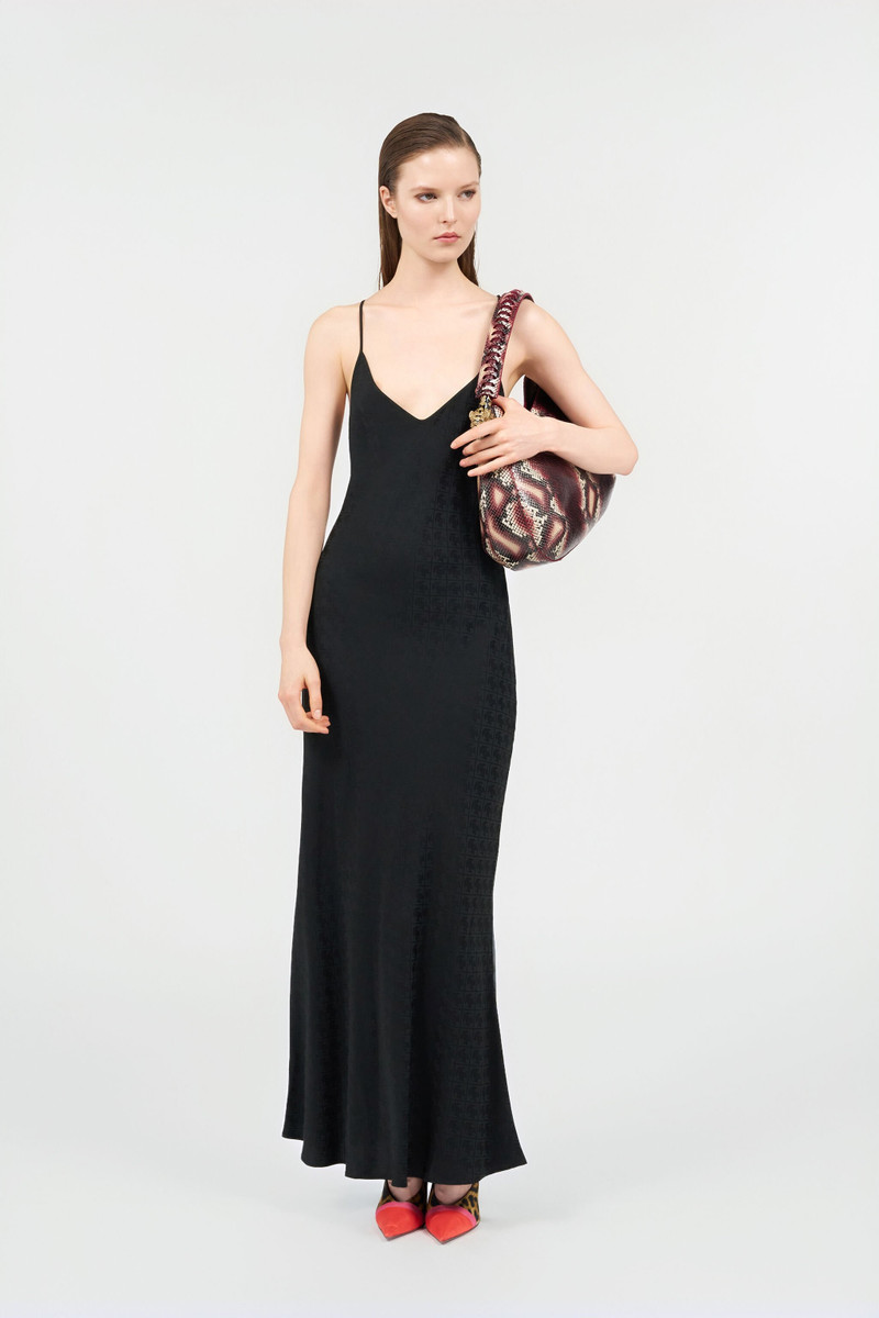 Roberto Cavalli Silk Maxi Dress with Monogram RC outlook