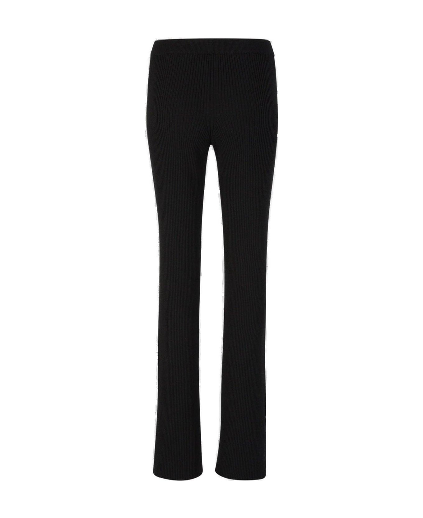 High Waist Pleated Knitted Joggers - 2