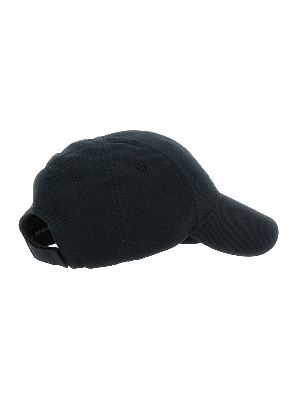 Balenciaga Men Black Baseball Cap With Logo Lettering On The Front In Cotton Man - 2