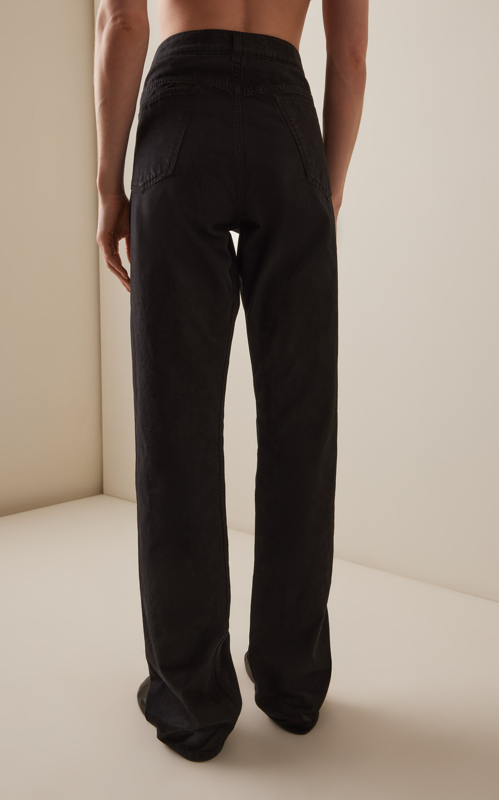 Landais Rigid High-Rise Bootcut Jeans black - 4