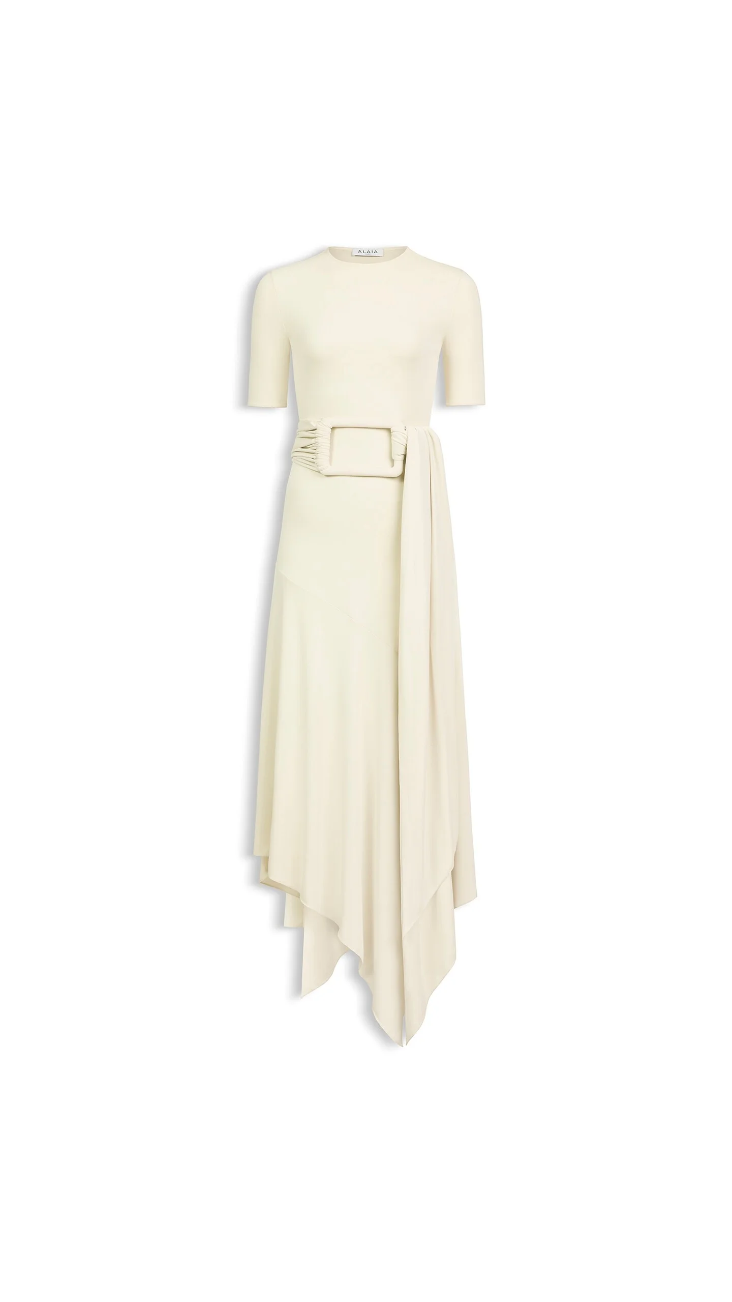BELTED JERSEY DRESS - 1