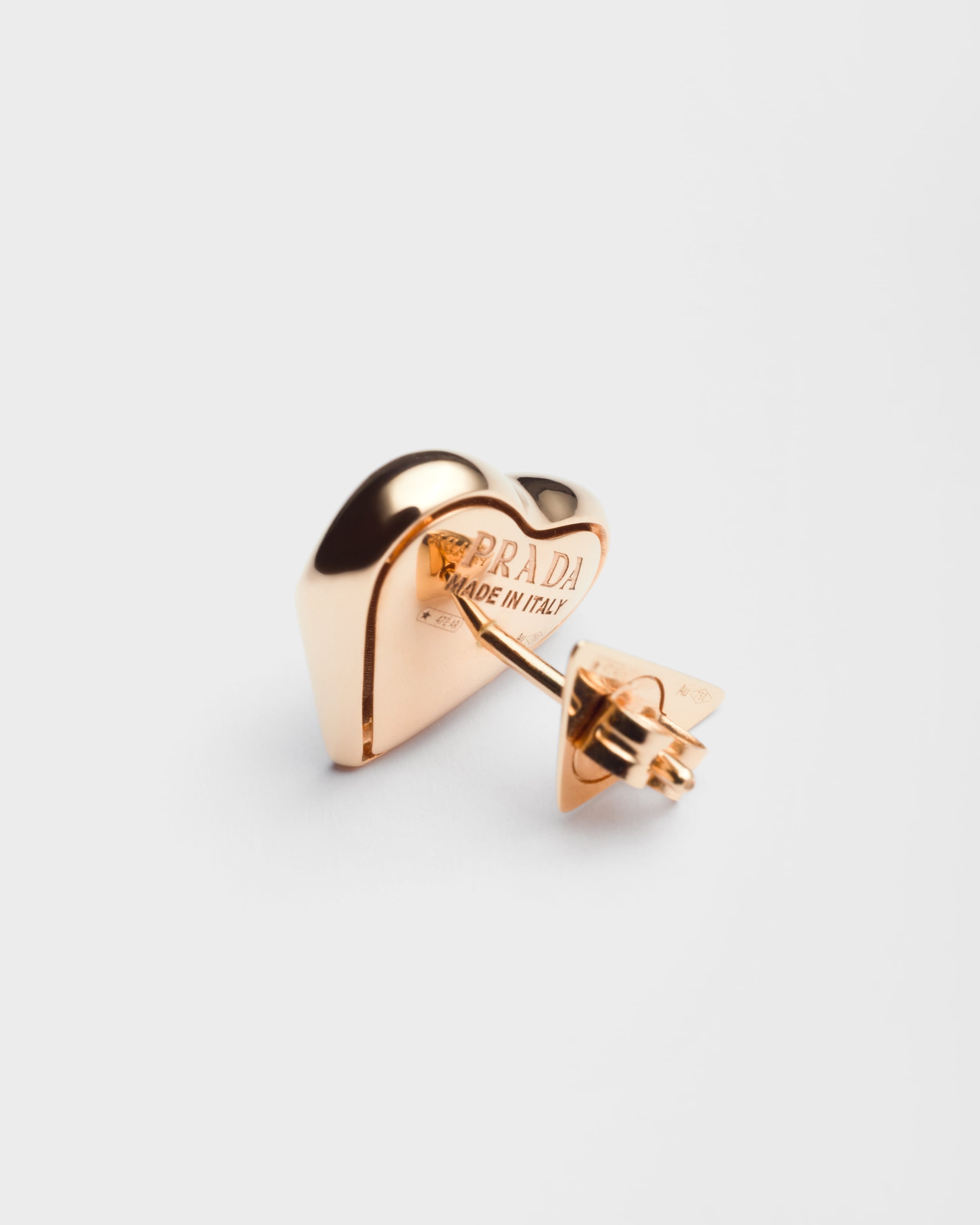 Eternal Gold Nano Heart single earring in pink gold - 3
