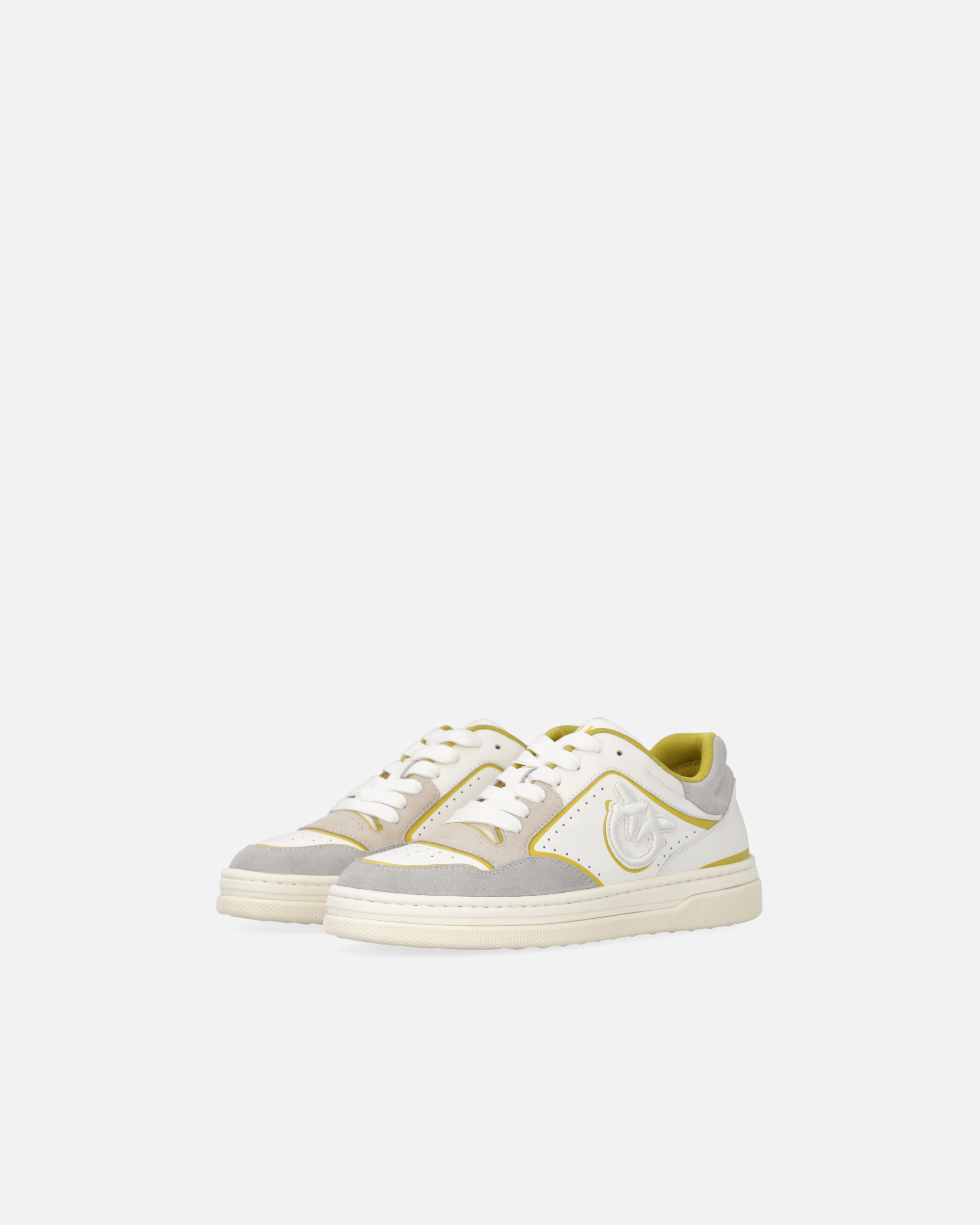 FLAT LEATHER SNEAKERS WITH EMBROIDERED LOGO - 6