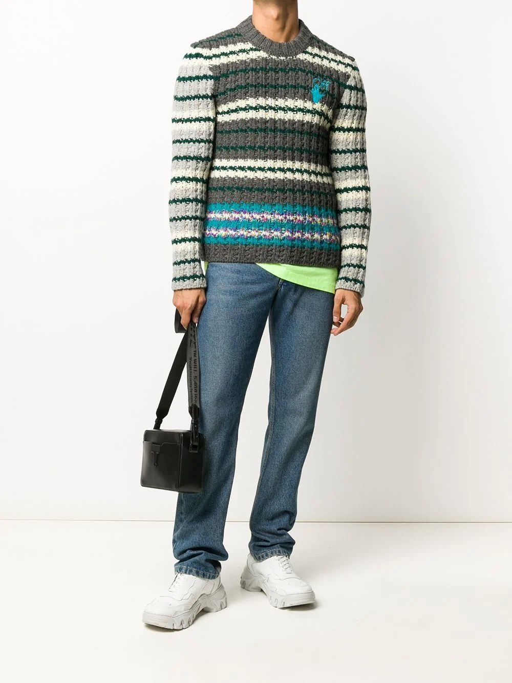 Hand horizontal-stripe jumper - 2