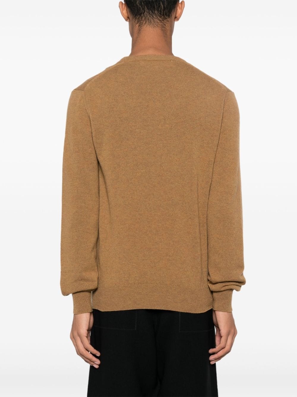logo-appliqué wool jumper - 4