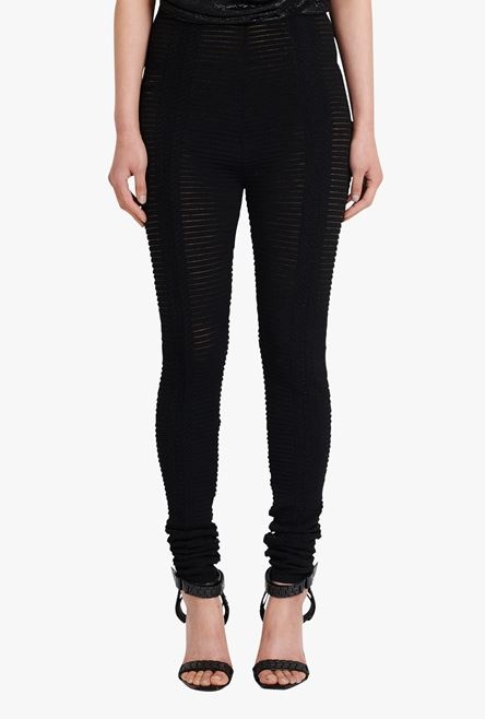 Black knit leggings - 5