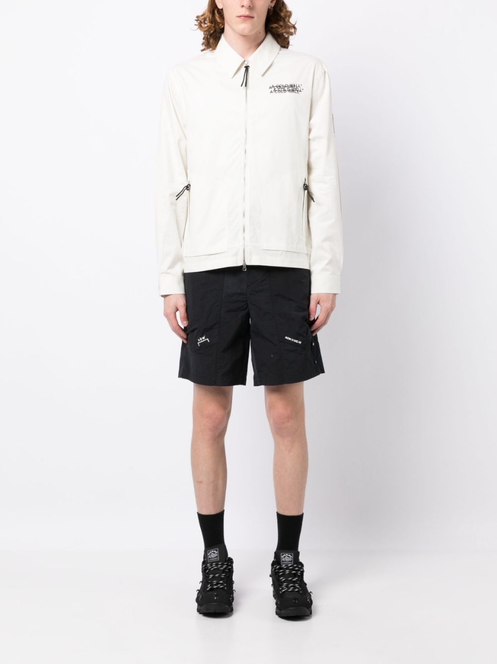 logo-print overshirt - 2