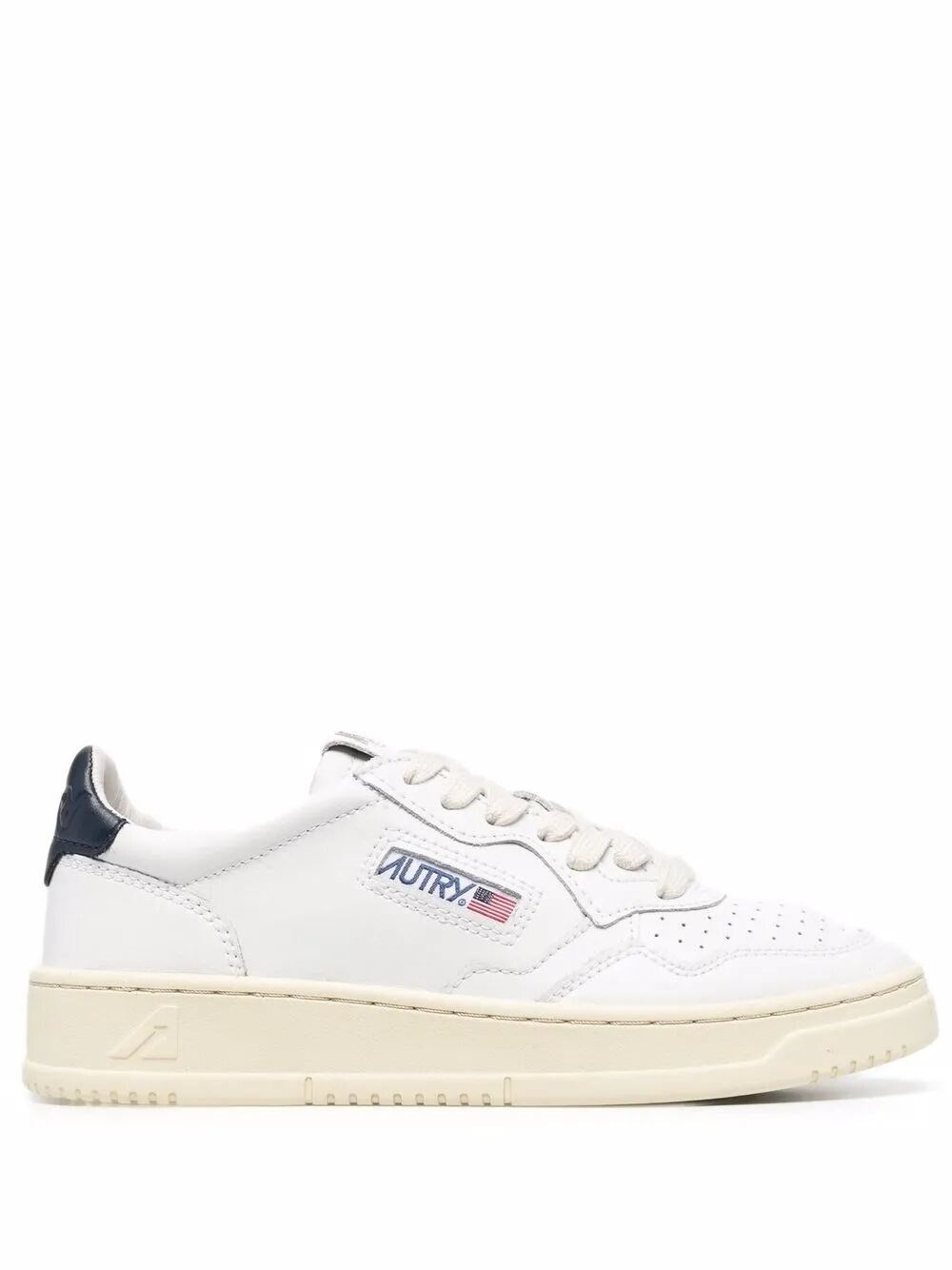 Introducing the "MEDALIST LOW" LEATHER SNEAKERS from Autry, a stunning addition to the Trainers cate - 1