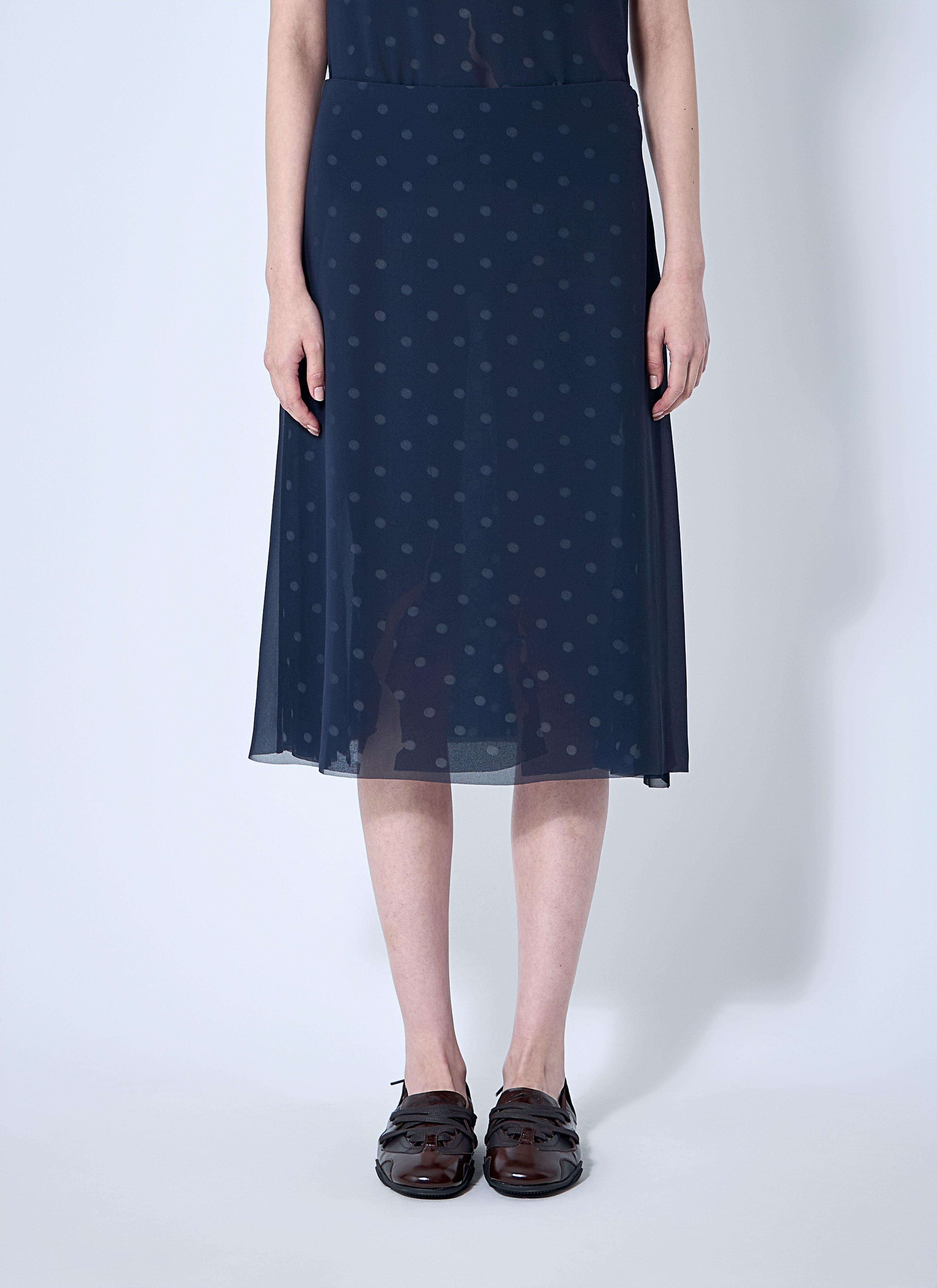 Mesh Layered Midi Skirt - 1