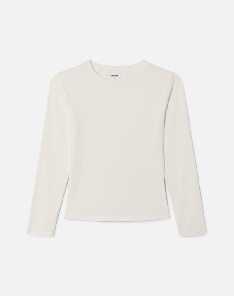 Quarter Sleeve Slim Tee - Vintage White 1