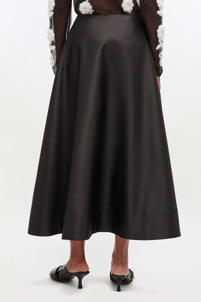 BLACK LONG CIRCLE SKIRT 4