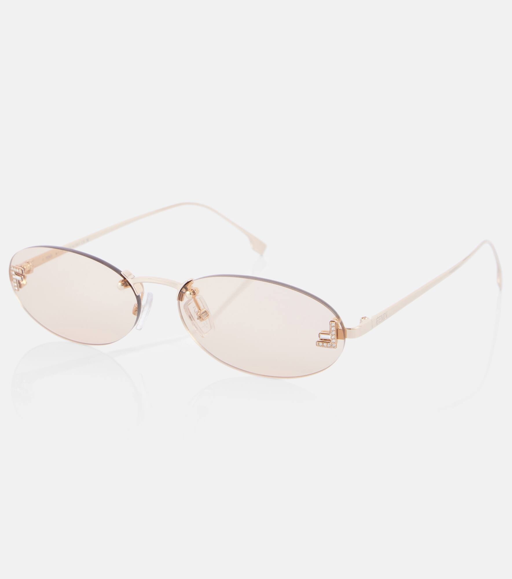 Fendi First Crystal oval sunglasses - 4