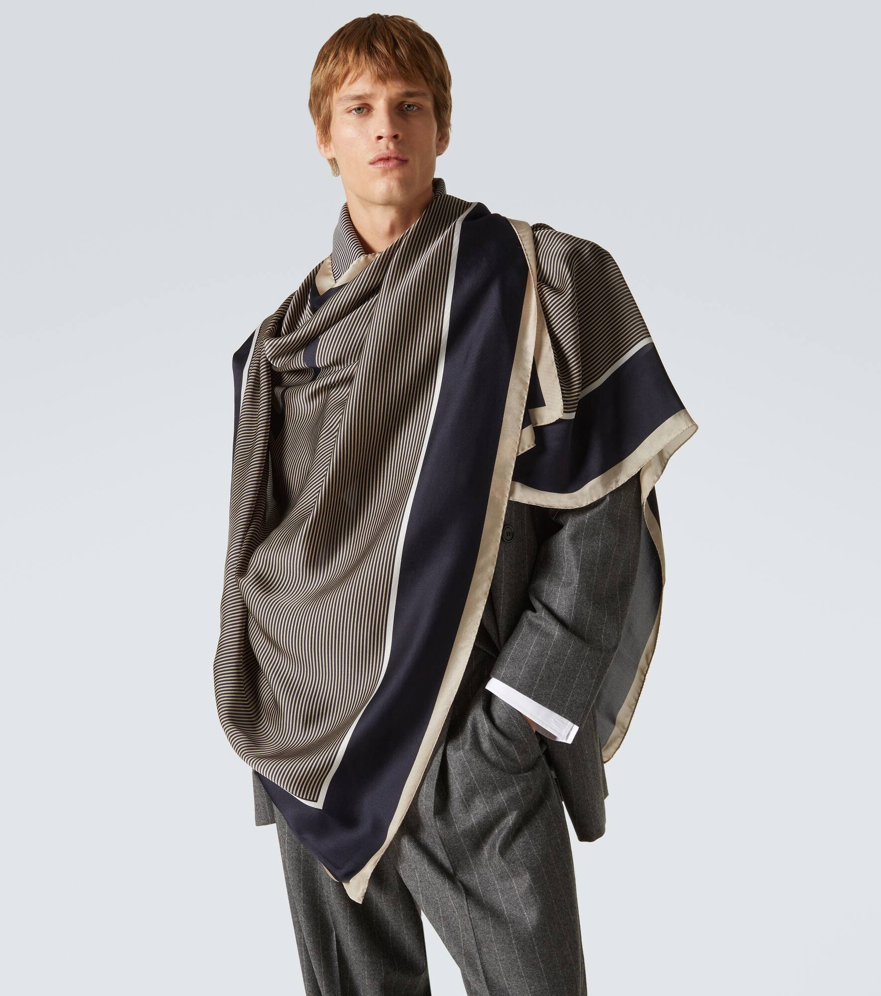 Cassandre silk charmeuse stole - 2
