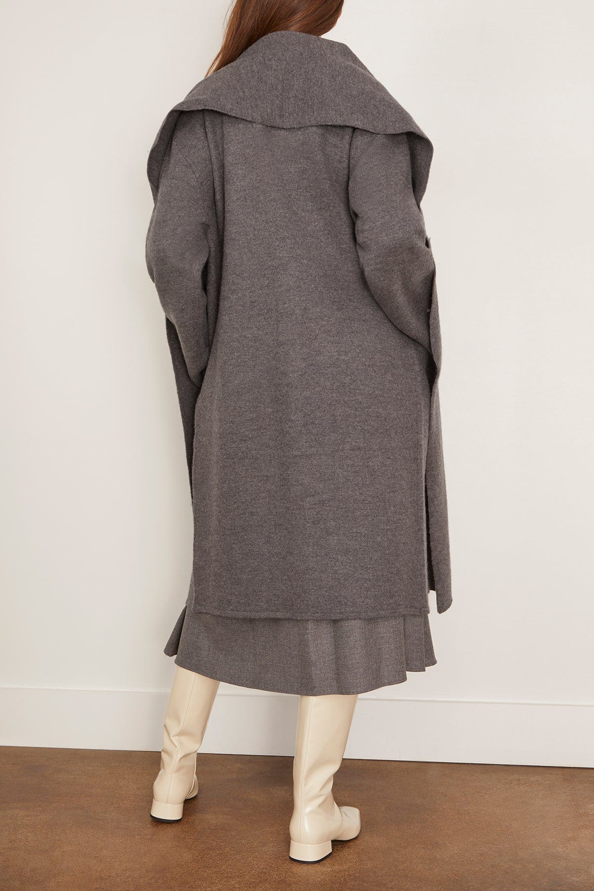 Cloak Sweater Coat in Charcoal - 5