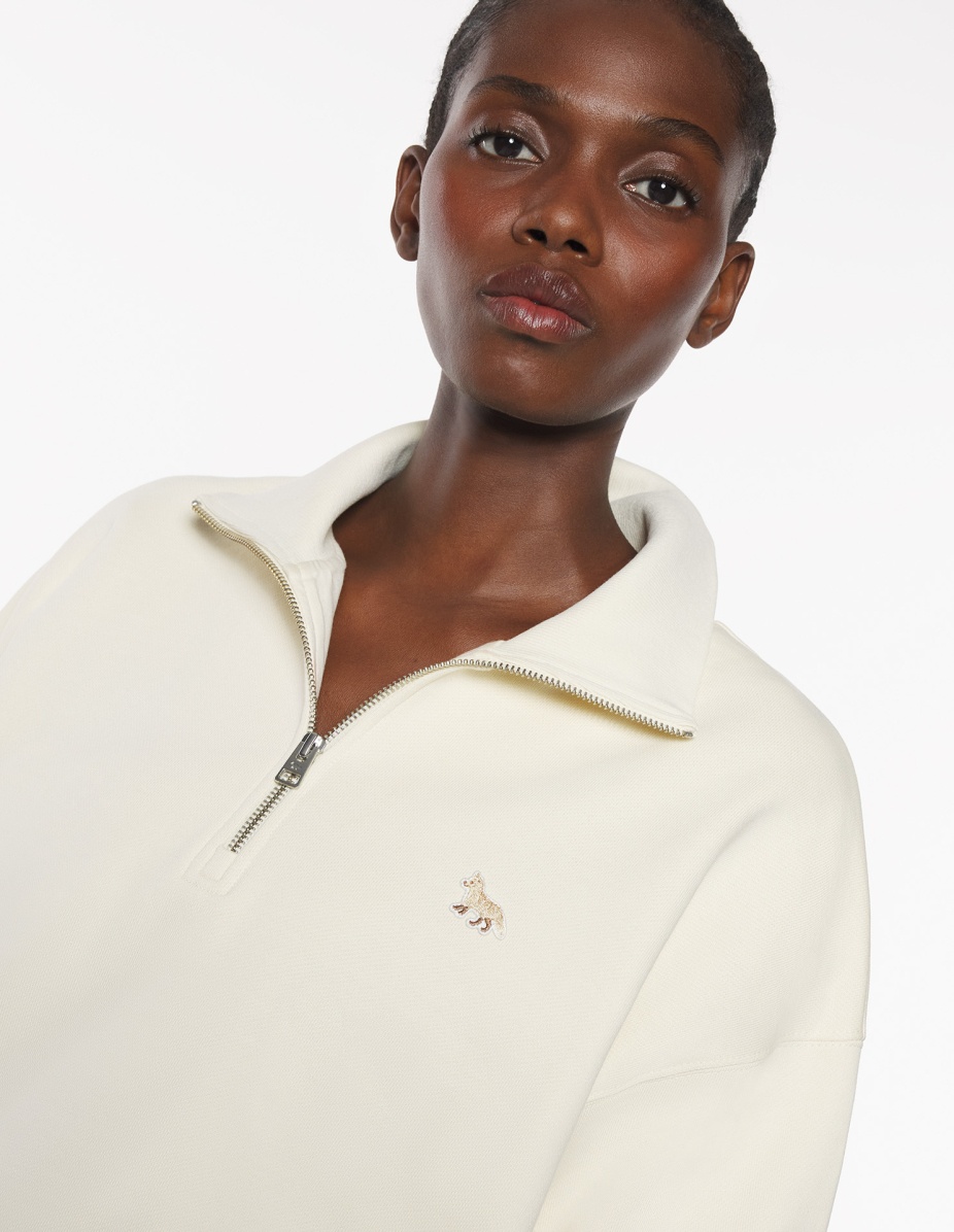 BABY FOX PATCH HALF ZIP SWEATSHIRT - 4