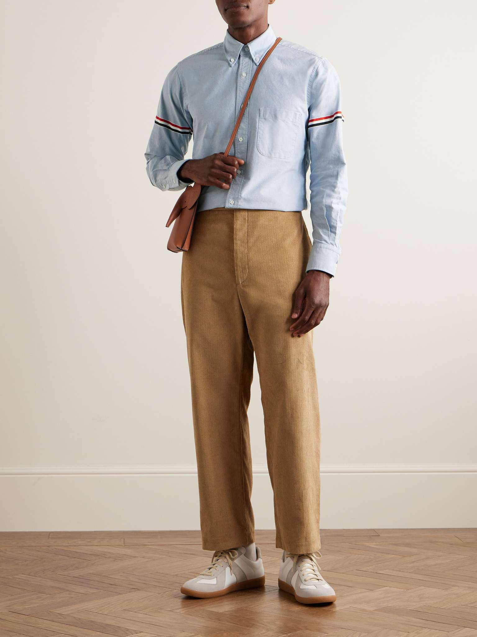 Button-Down Collar Grosgrain-Trimmed Cotton Oxford Shirt - 2
