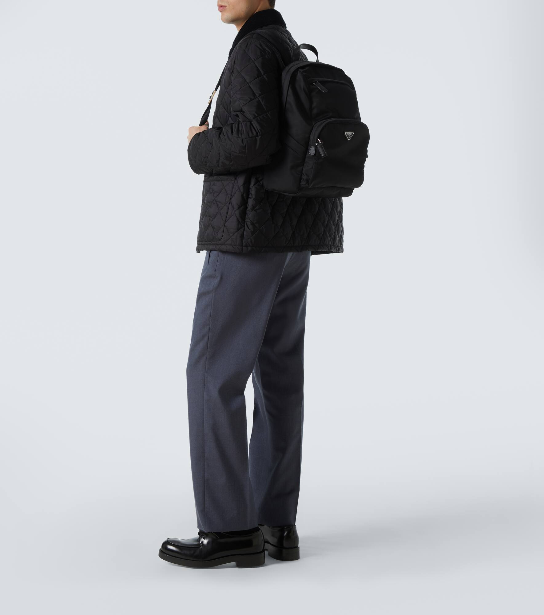 Re-Nylon logo backpack - 6