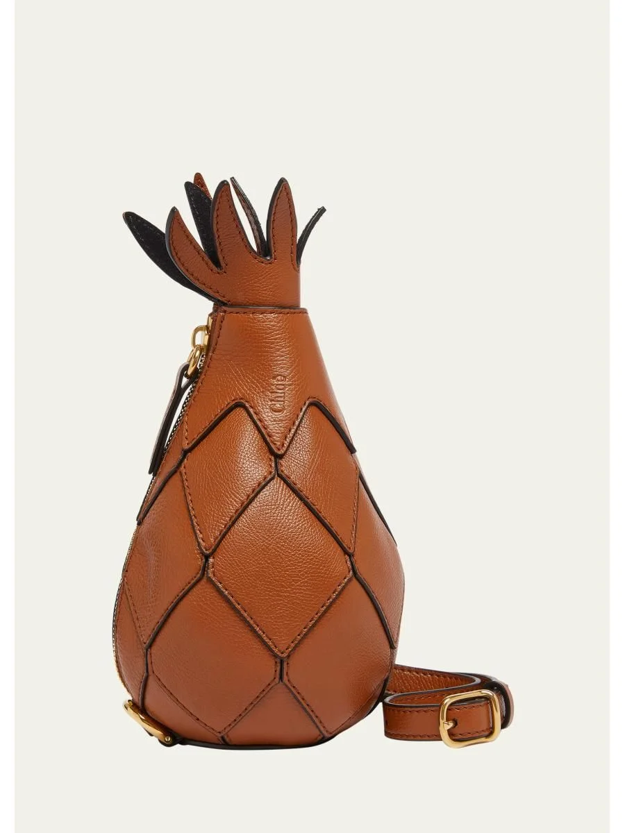 Bananas Pineapple Crossbody Bag in Calfskin Leather - 1