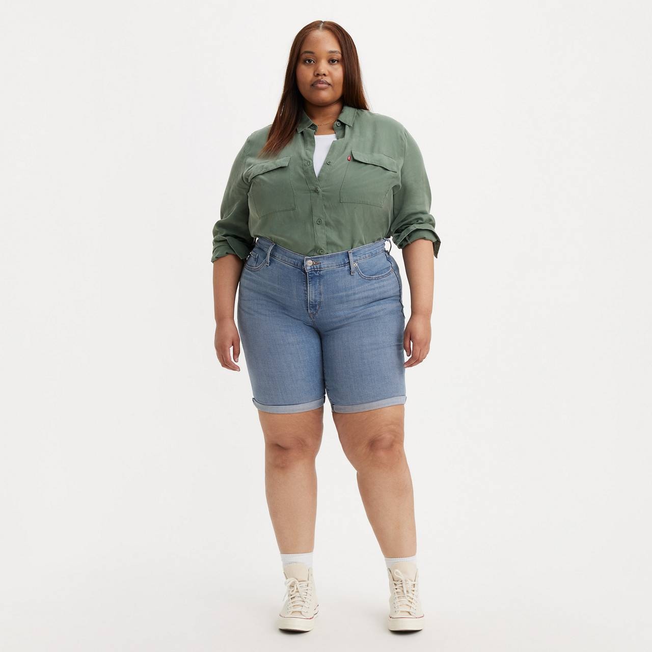 CLASSIC BERMUDA WOMEN'S SHORTS (PLUS SIZE) - 2