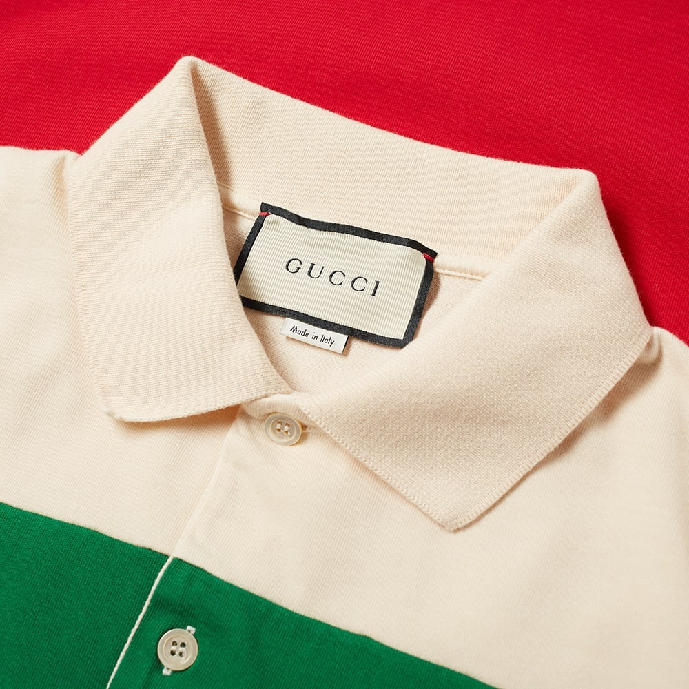 Gucci Long Sleeve Striped Logo Rugby Top - 2