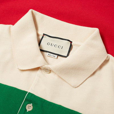 GUCCI Gucci Long Sleeve Striped Logo Rugby Top outlook