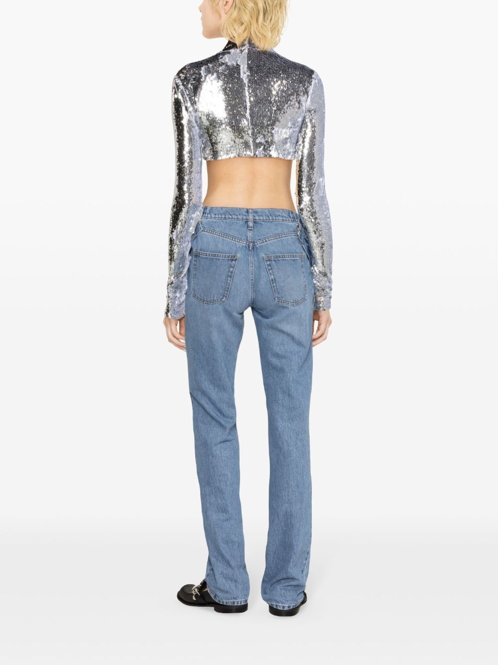 high-rise straight-leg jeans - 4