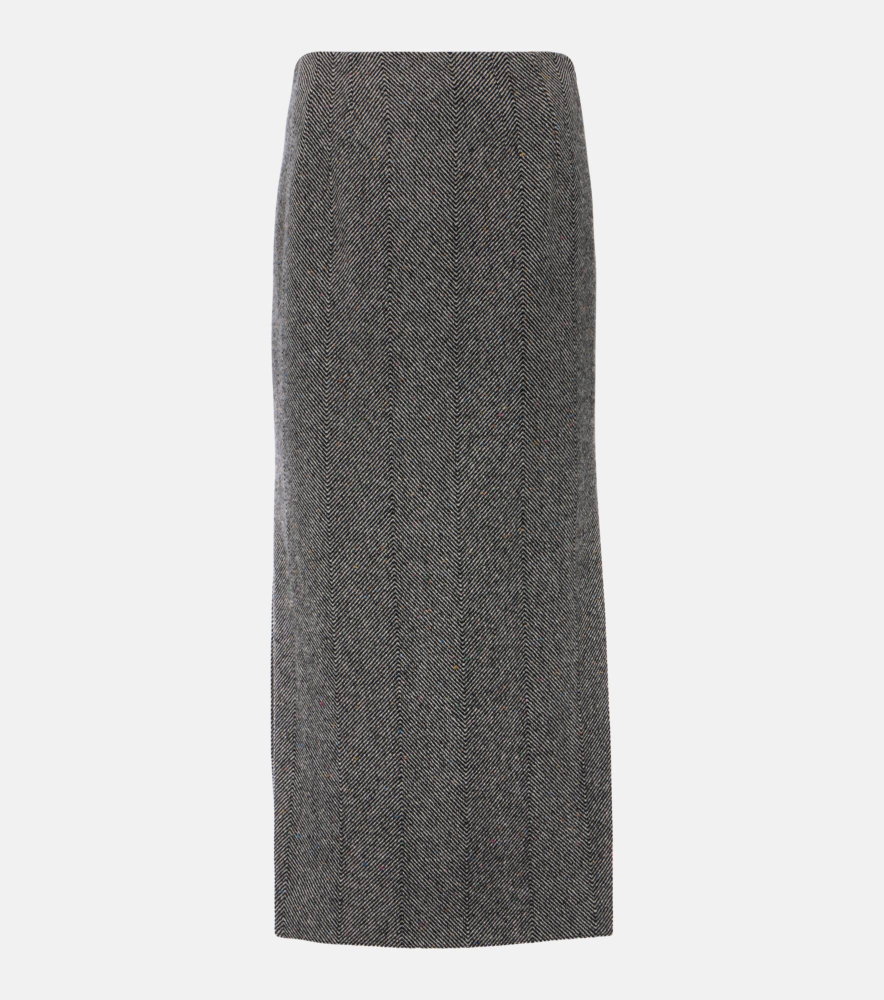 Wool-blend pencil skirt - 1