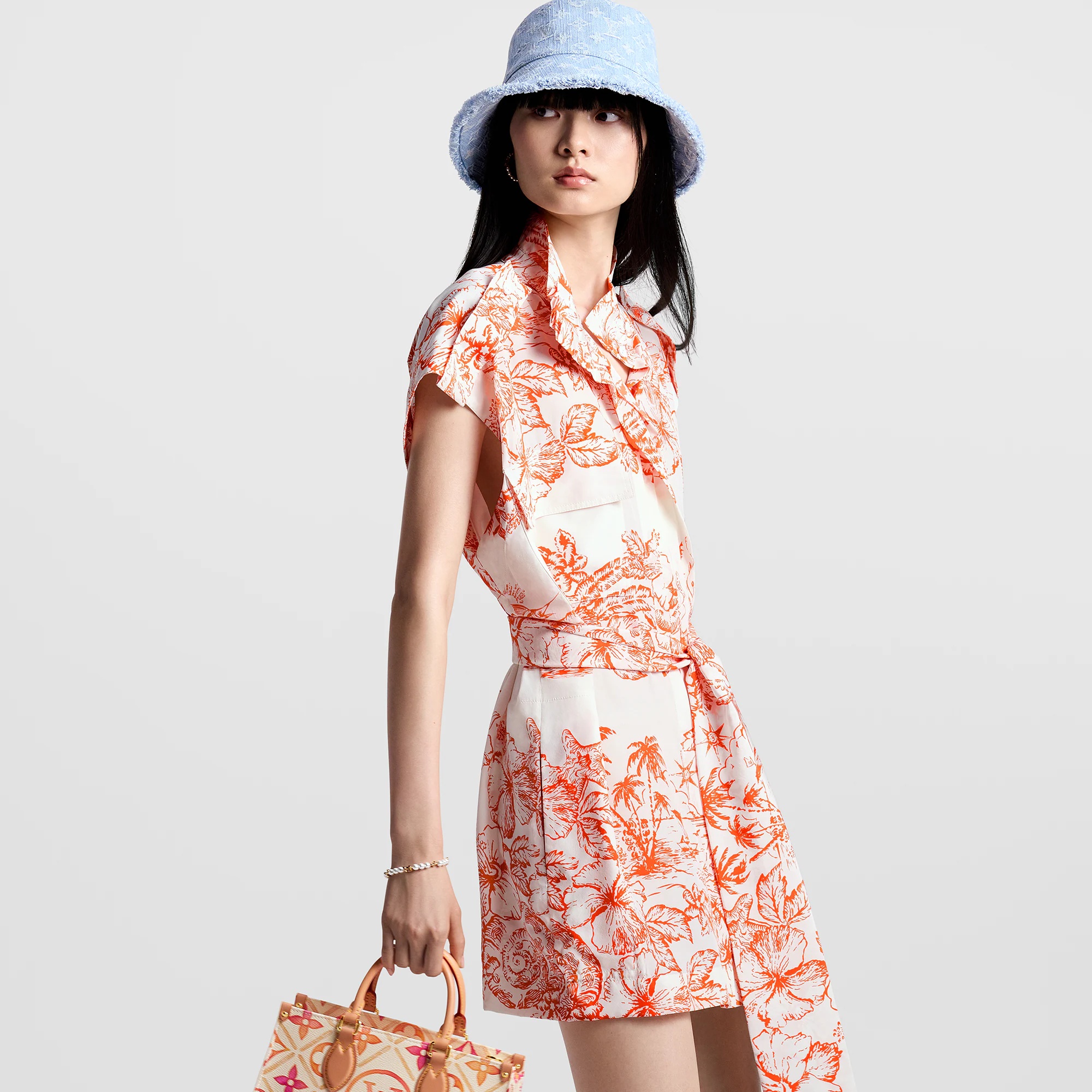Tropical Floral Shirt Dress - 5