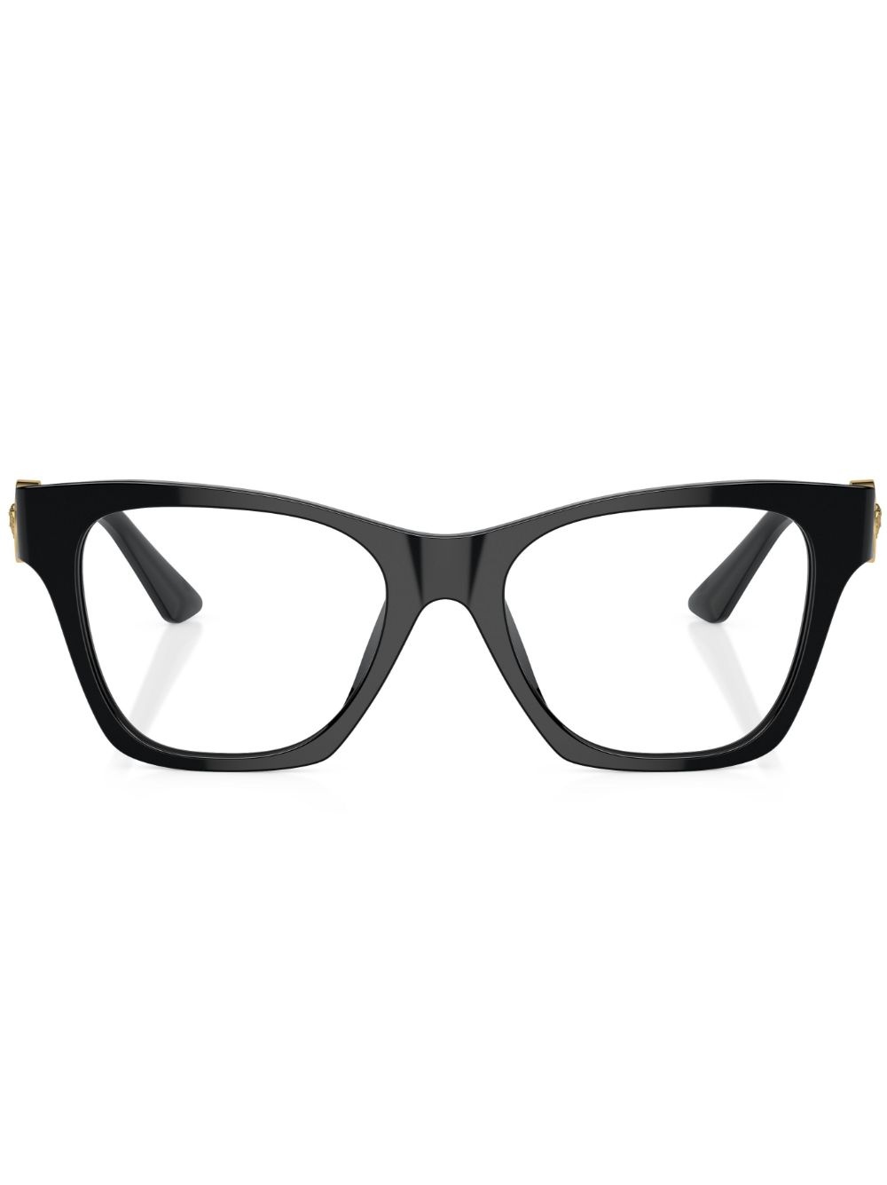 Medusa-plaque square-frame glasses - 1