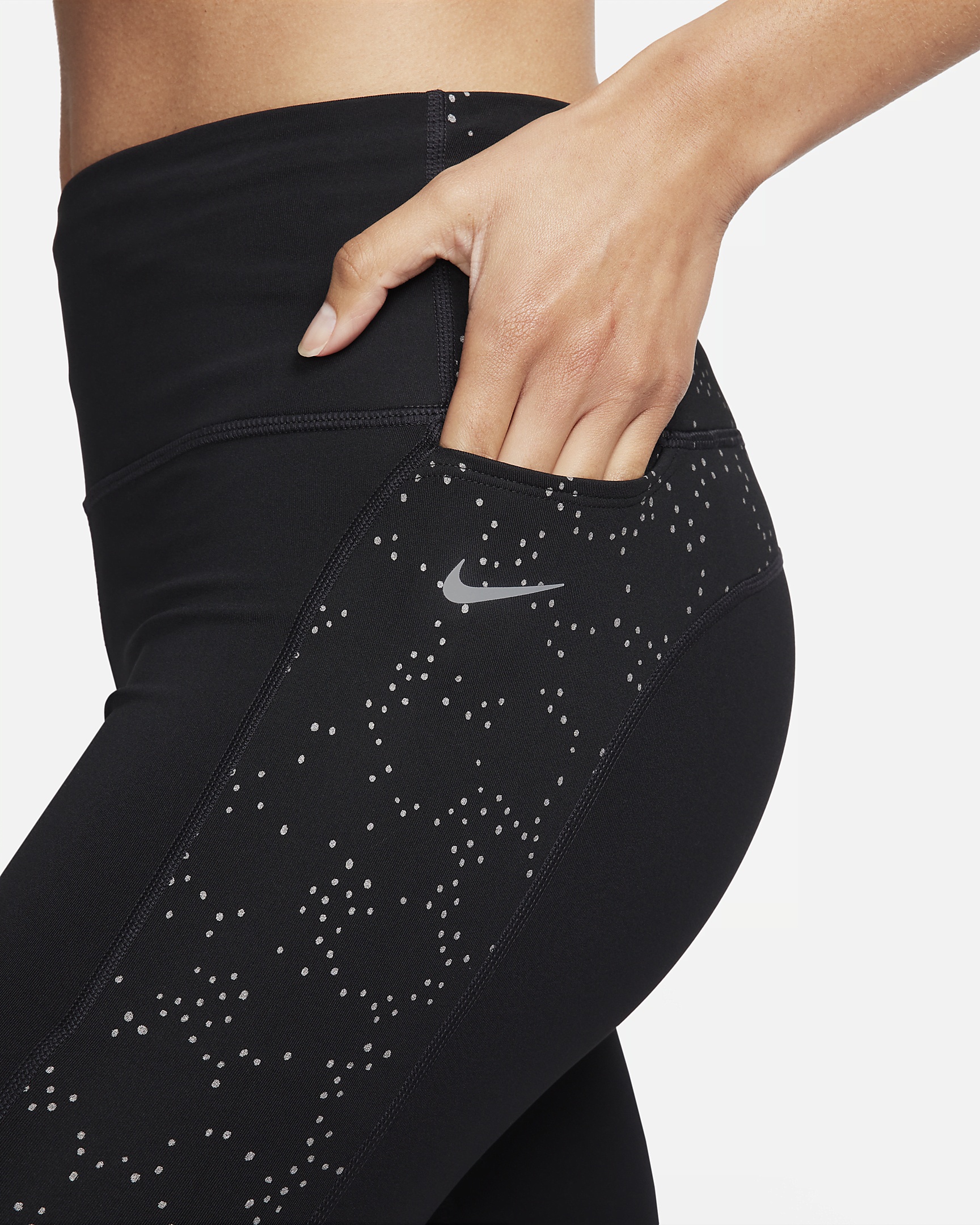 Nike Fast Women's Mid-Rise 7/8 Printed Leggings with Pockets - 4