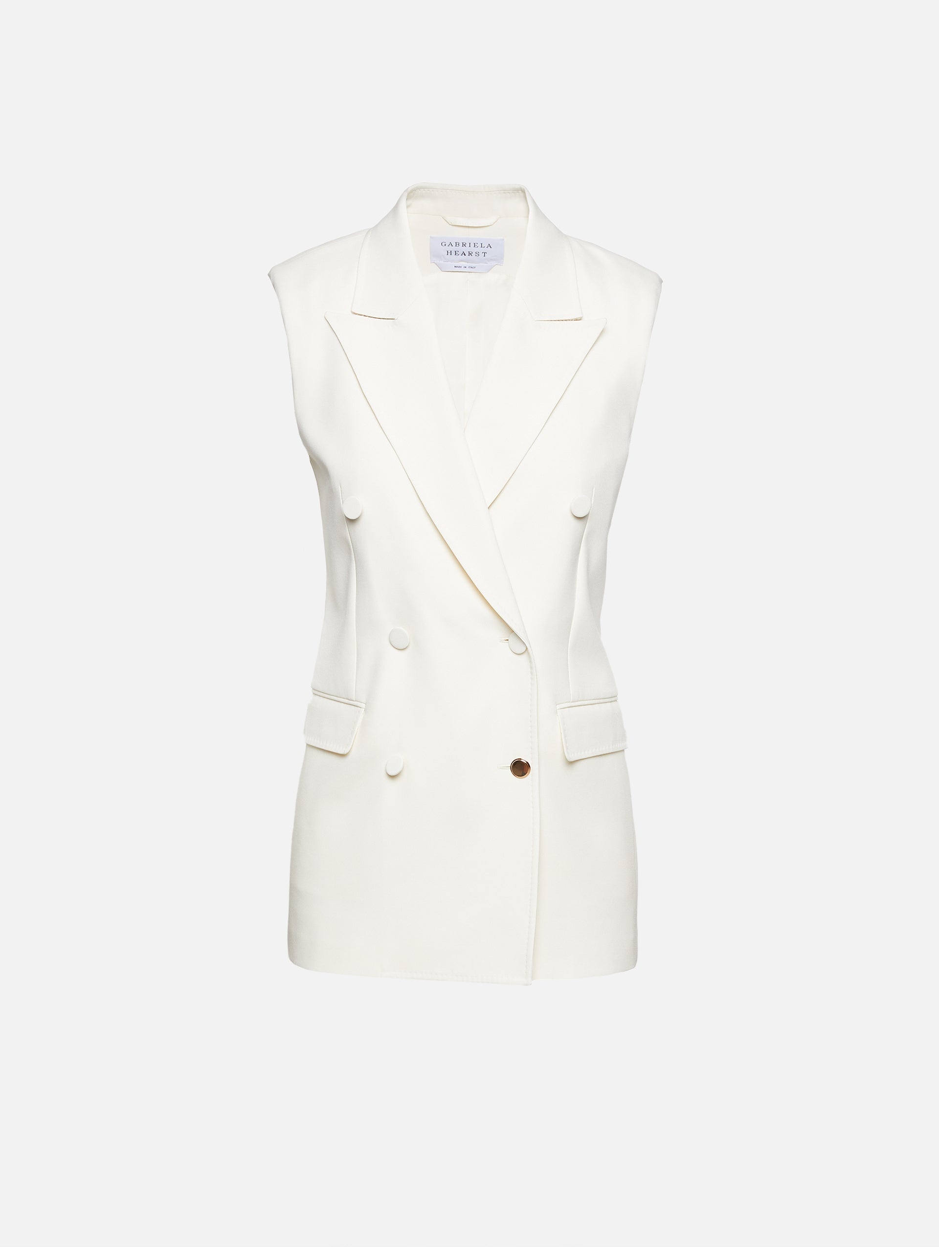 ベスト・ジレ GABRIELA HEARST Gabriela Hearst Mayte Vest Gabriela Hearst Mayte Vest in Light Grey Melange | FWRD