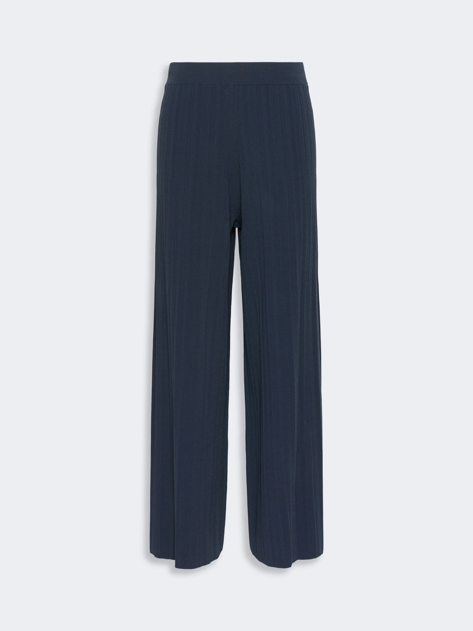 GARZA Plissé-pleated viscose yarn trousers - NAVY - 1