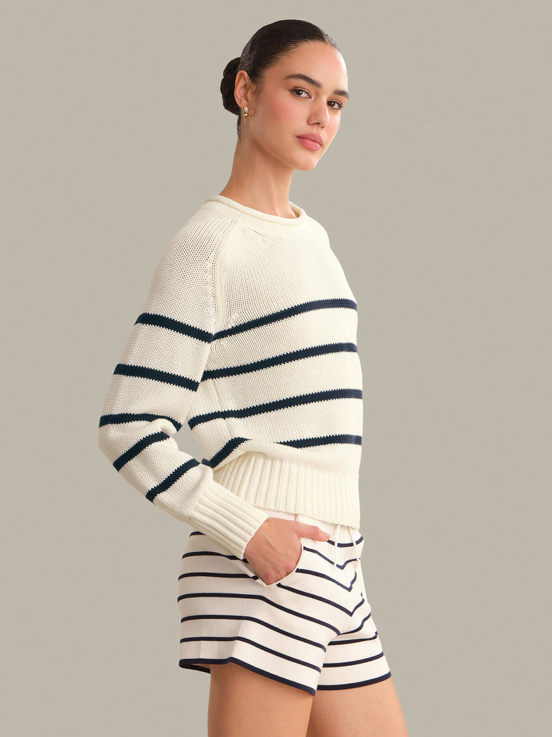 525 america Coral Striped Pullover outlook