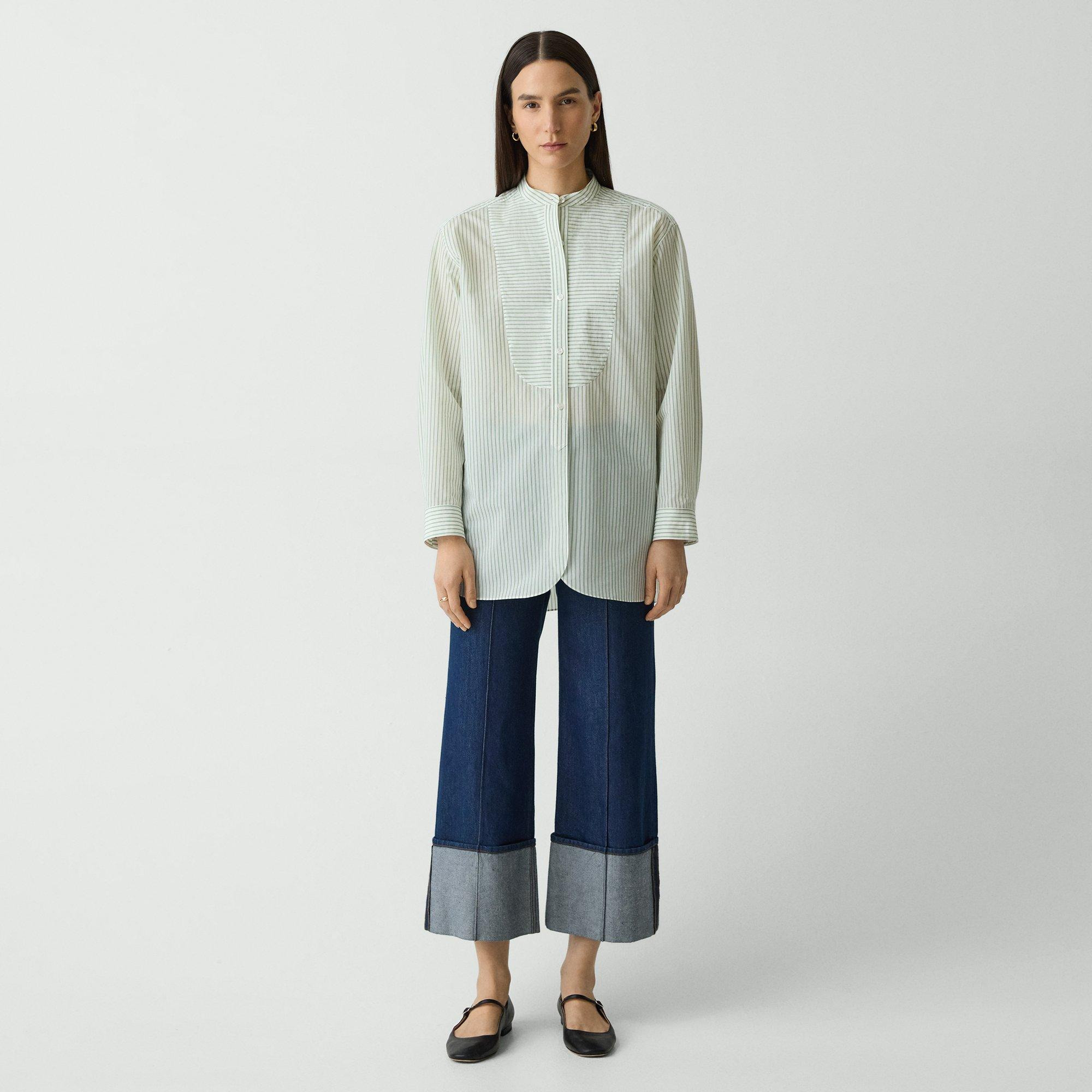 Tuxedo Shirt in Striped Cotton-Blend - 6