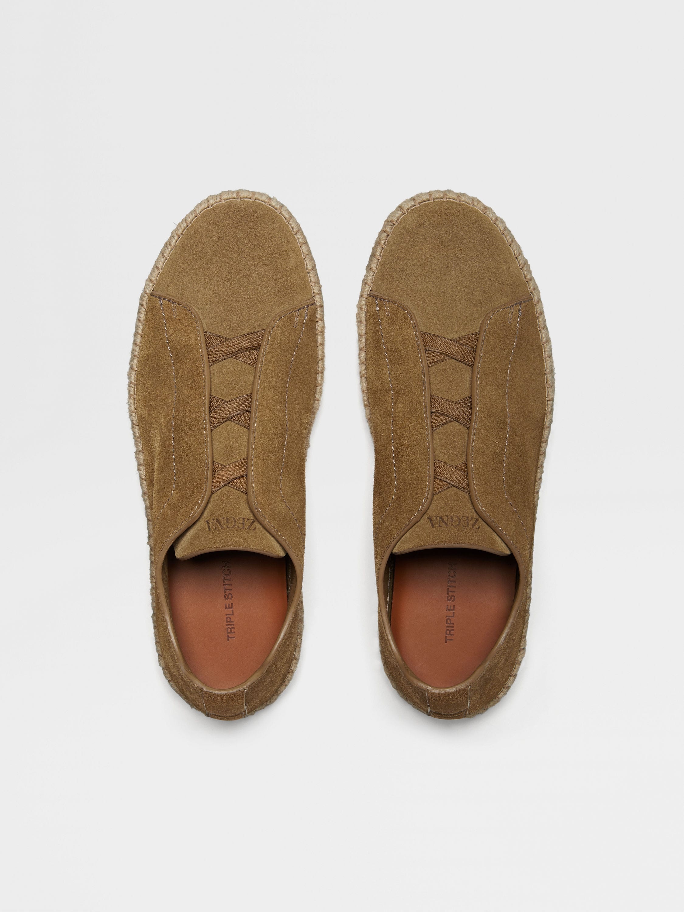 OLIVE GREEN SUEDE TRIPLE STITCH™ ESPADRILLES - 4