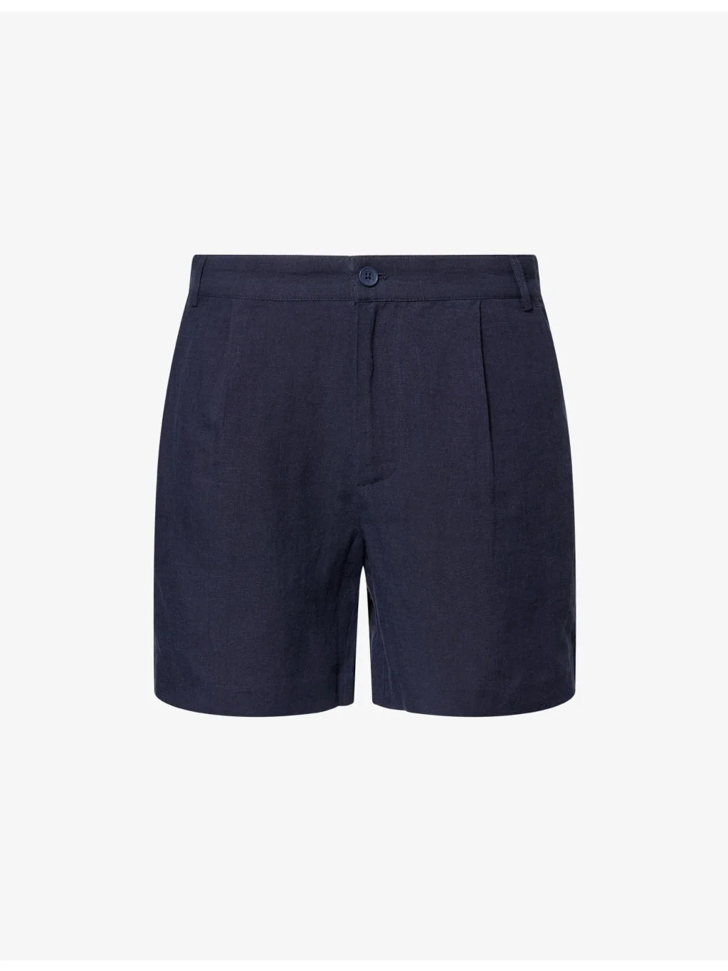 Pleated Linen Shorts - 1