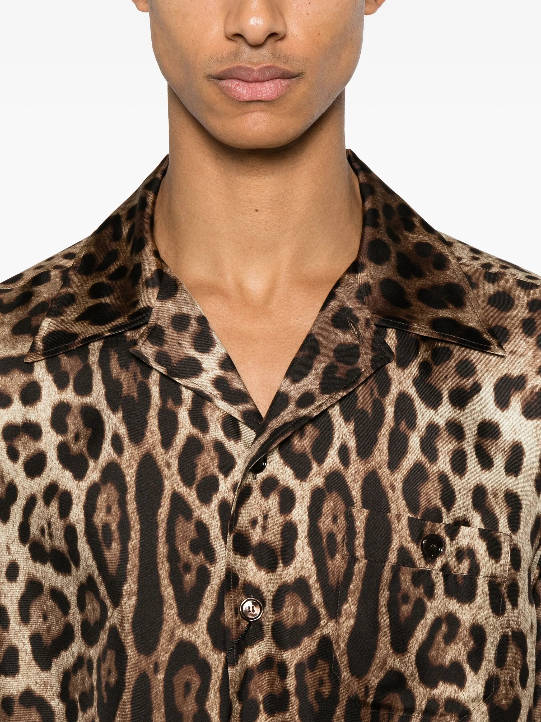 leopard-print silk shirt - 5