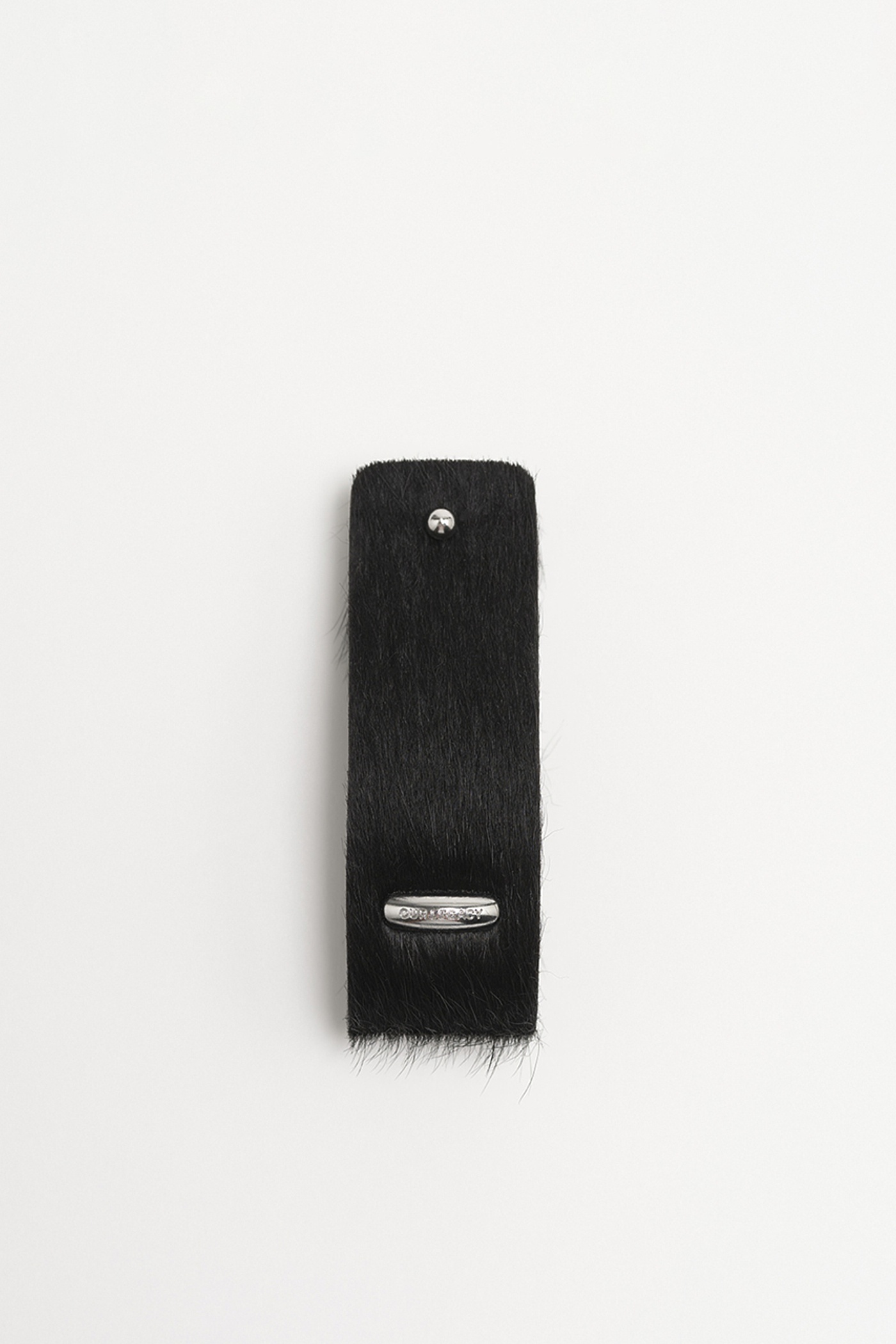 Pierced Key Holder Black Hair On Hide - 1