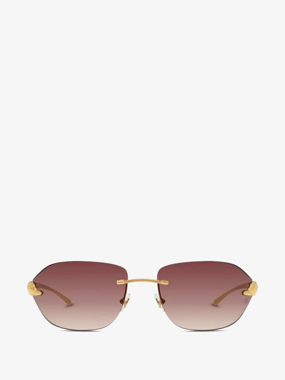 rimless tinted sunglasses - 1