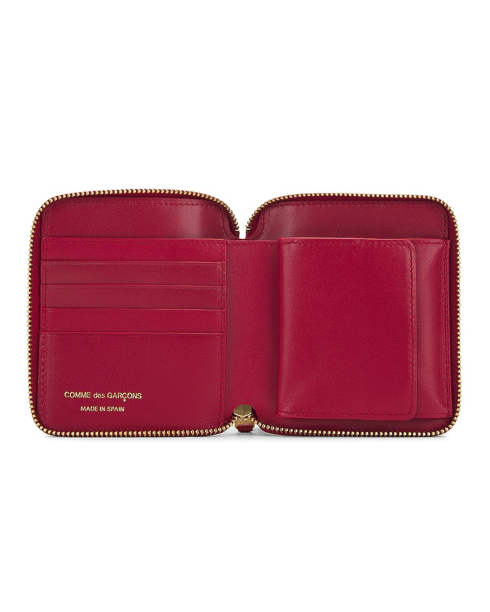 Embossed Leather Zip Wallet - 4