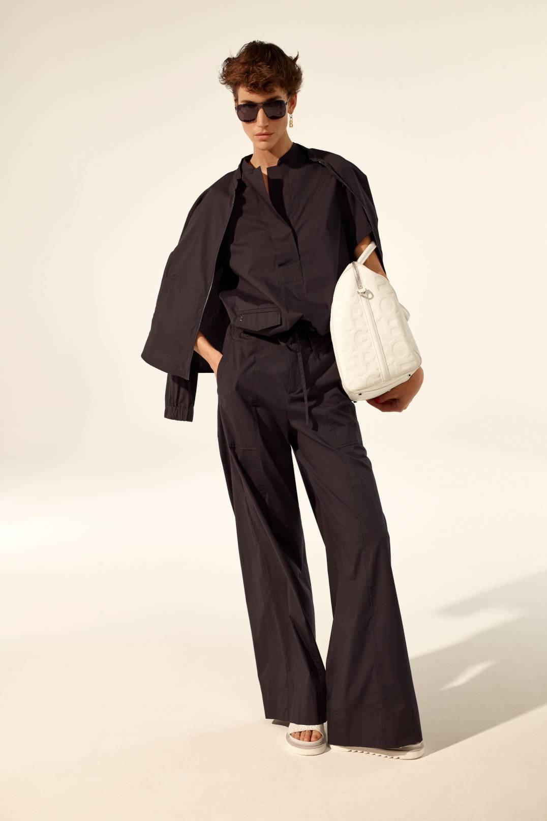 ALISA BLOUSE SHIRT IN NAVY BLUE - 6