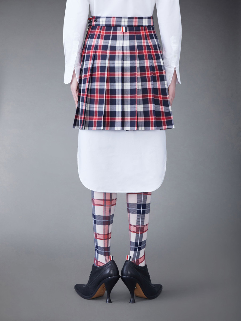 Tartan Twill Pleated Mini Skirt 3