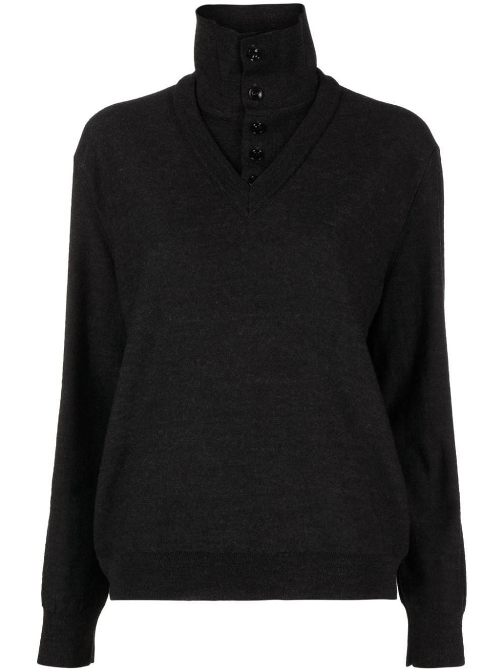 double-neck polo jumper - 1