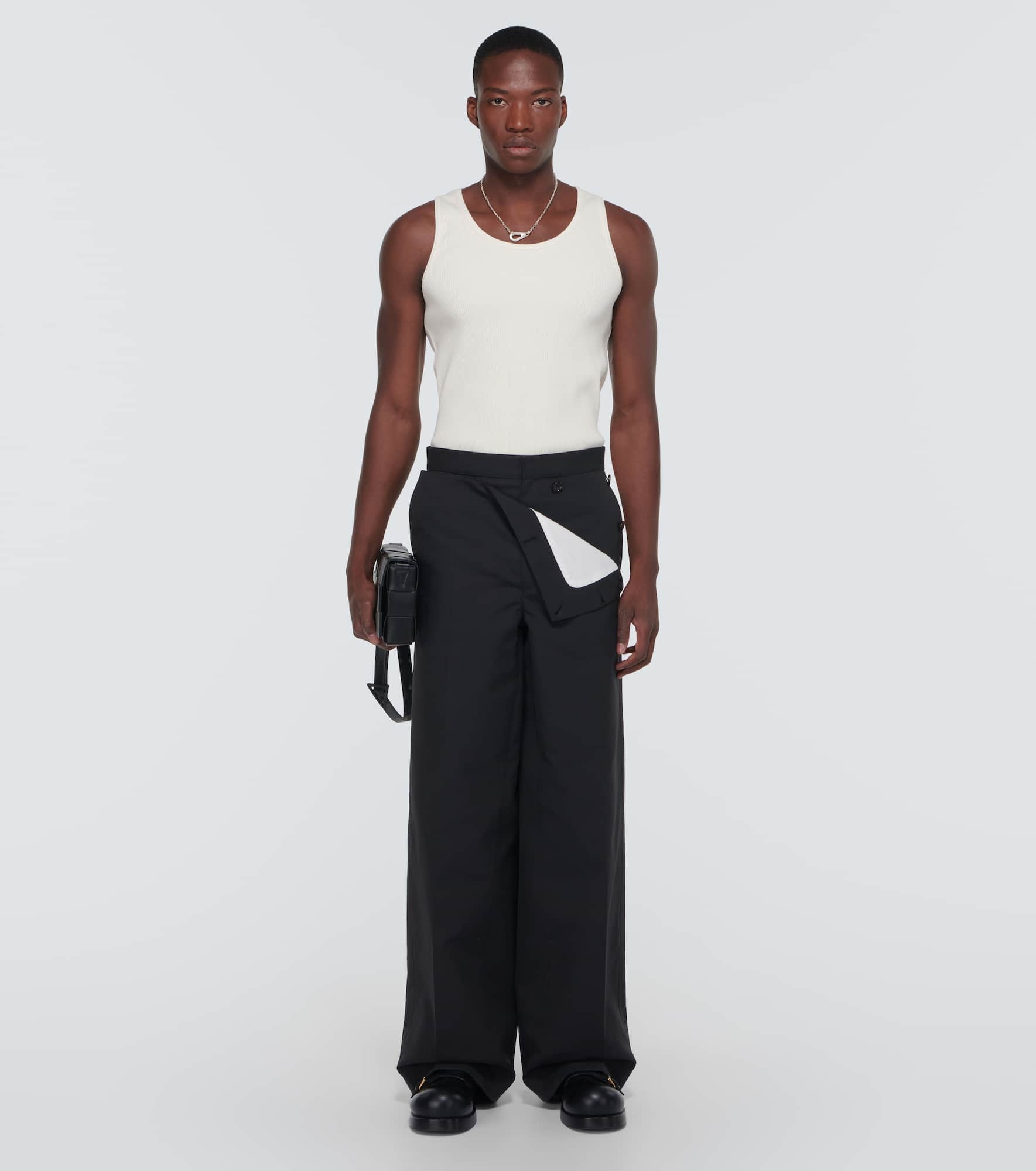 Ribbed-knit cotton-blend jersey tank top - 2